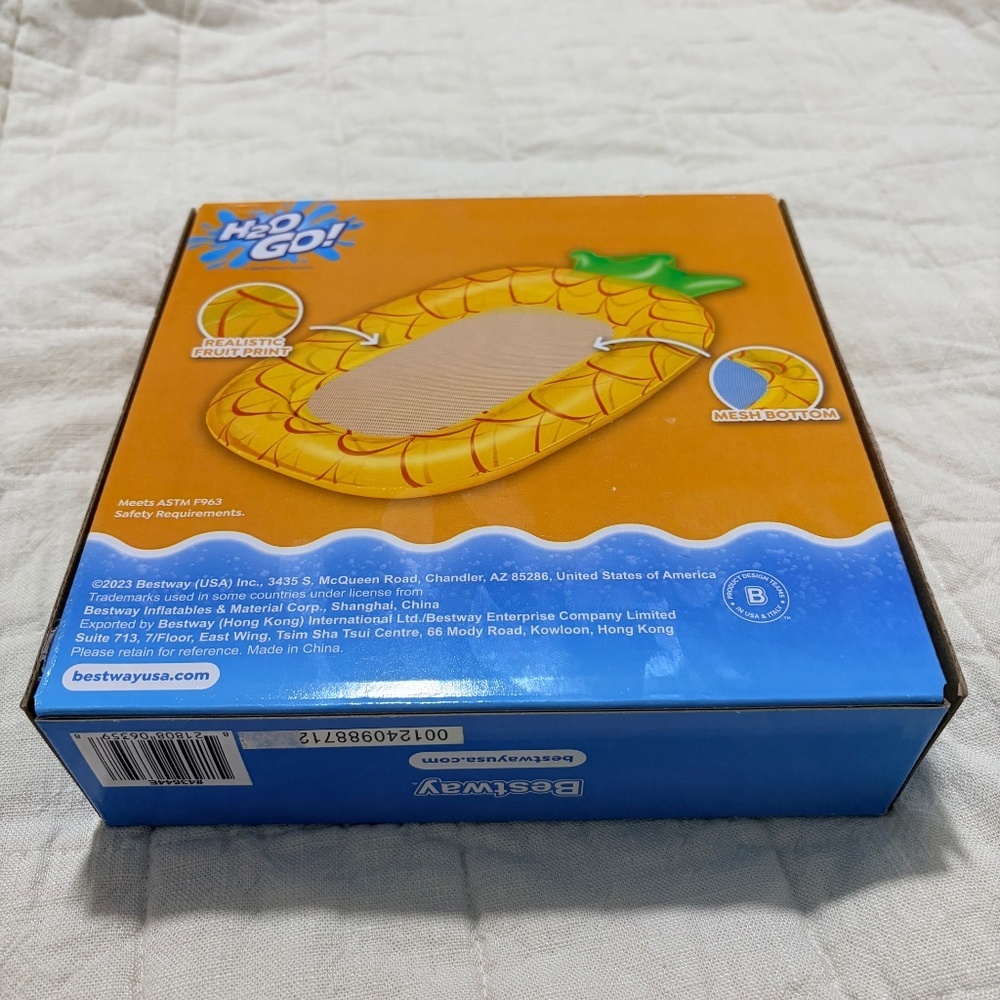 Bestway H2OGO Sweet Summer Lounge Pineapple Pool Float – Mesh Bottom – New - Picture 3 of 8